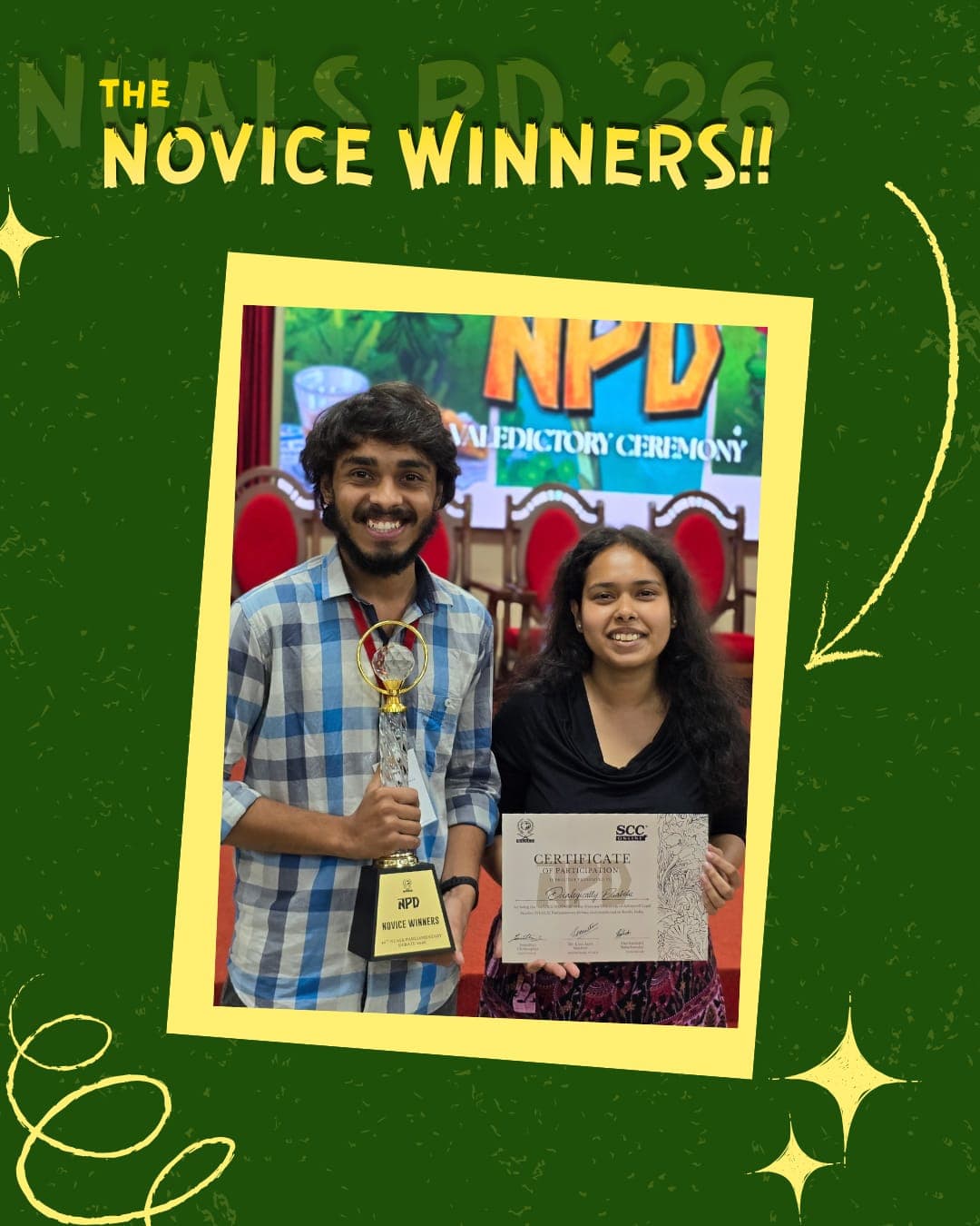 Champions at NUALS Kochi PD '26