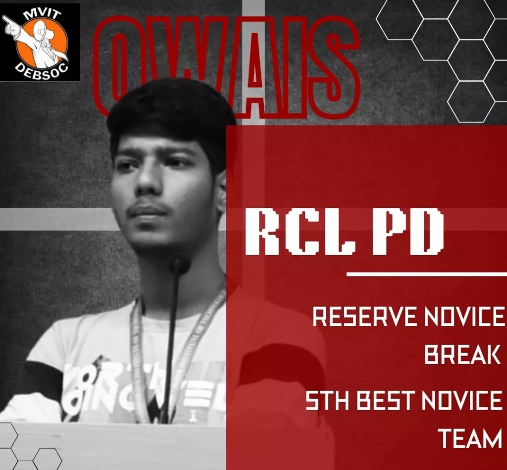 A huge shoutout to Rohan Singh and Mohammed Owais, for their incredible performance at RCL PD'24, held at Ramaiah College of Law.